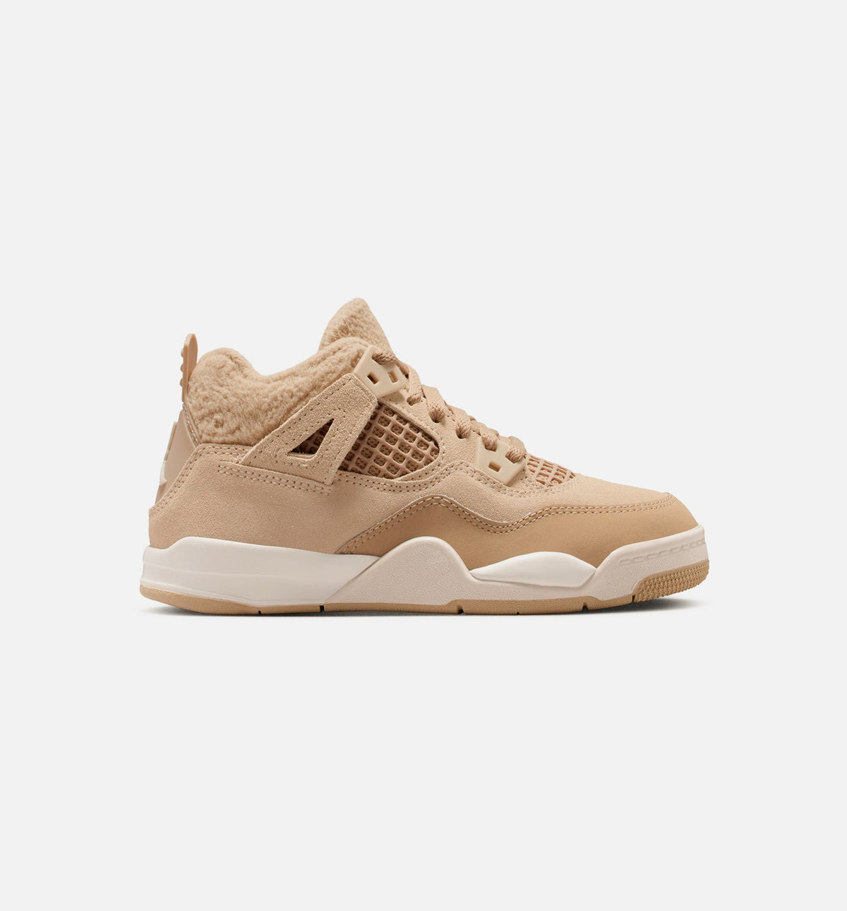 Air Jordan 4 Retro Cozy Girl Preschool Sneakers - Hemp/Light Orewood Brown