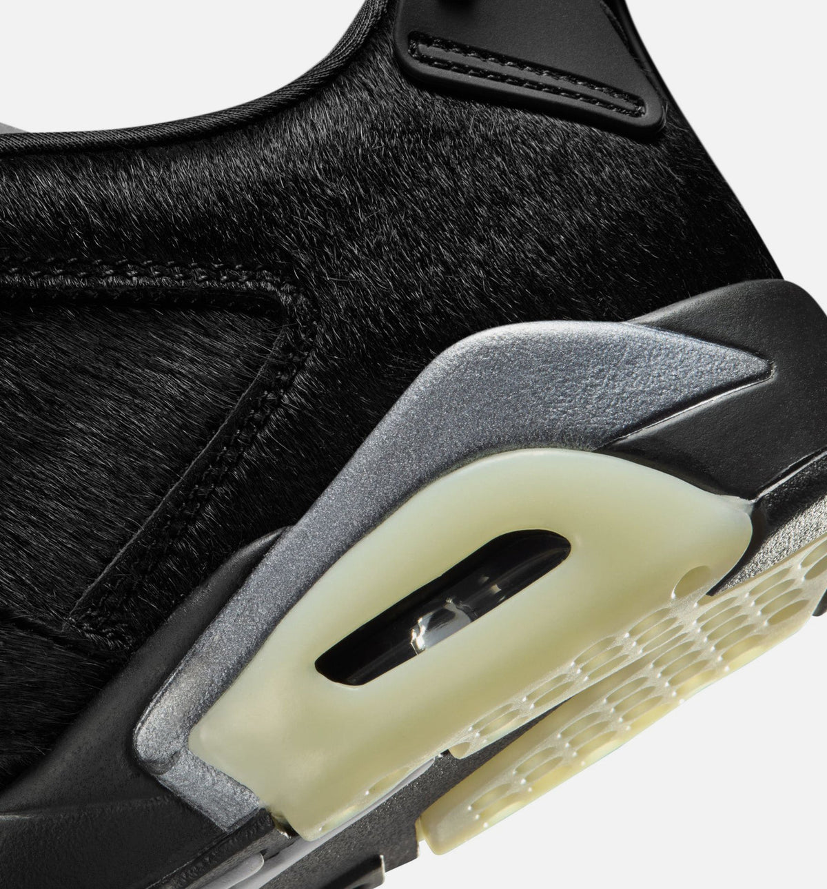 Air Jordan 6 Retro Low Blackout Women's Sneakers - Black/Black