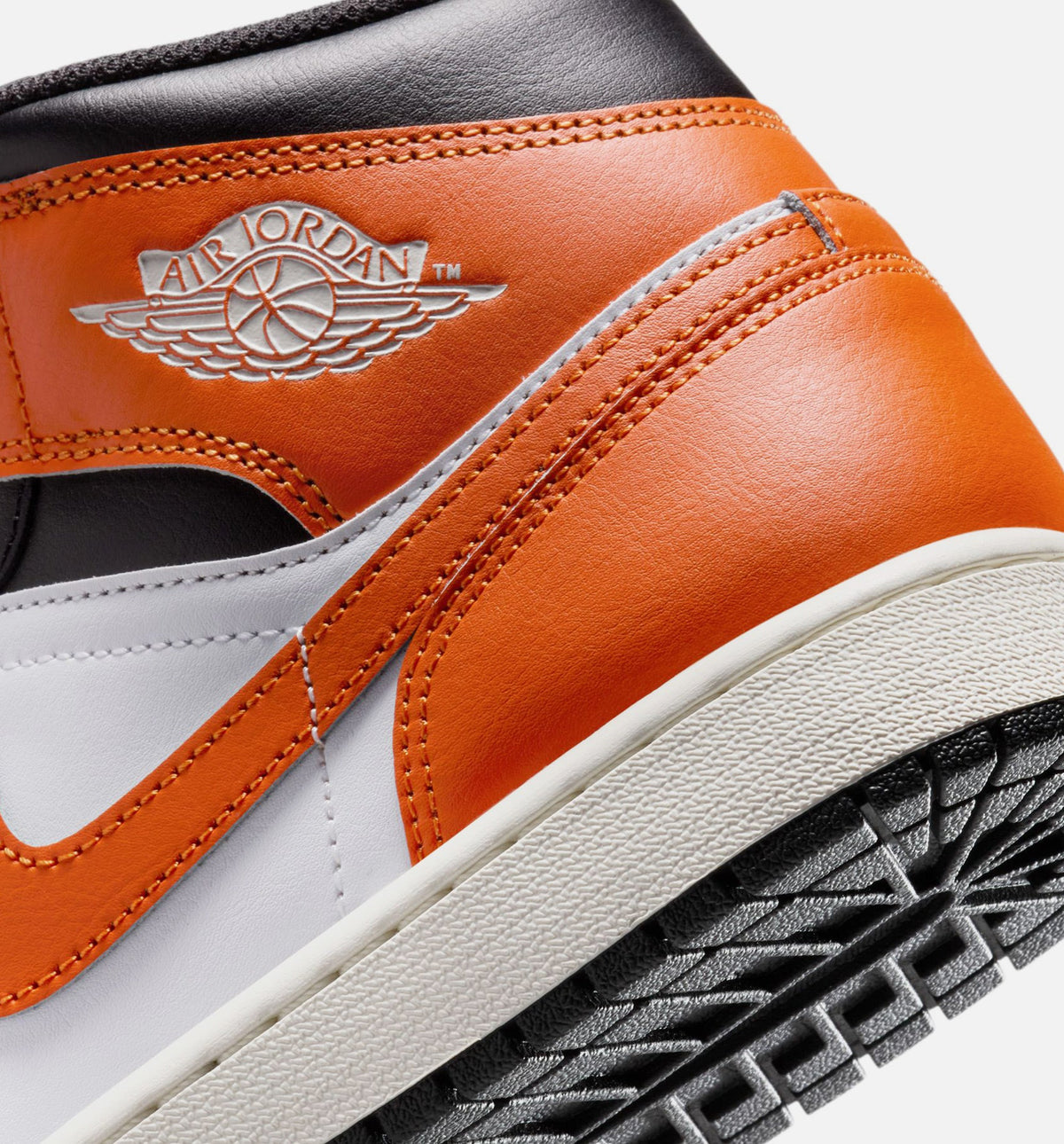 Air Jordan 1 Mid Men's Sneakers - Starfish/White/Sail/Black
