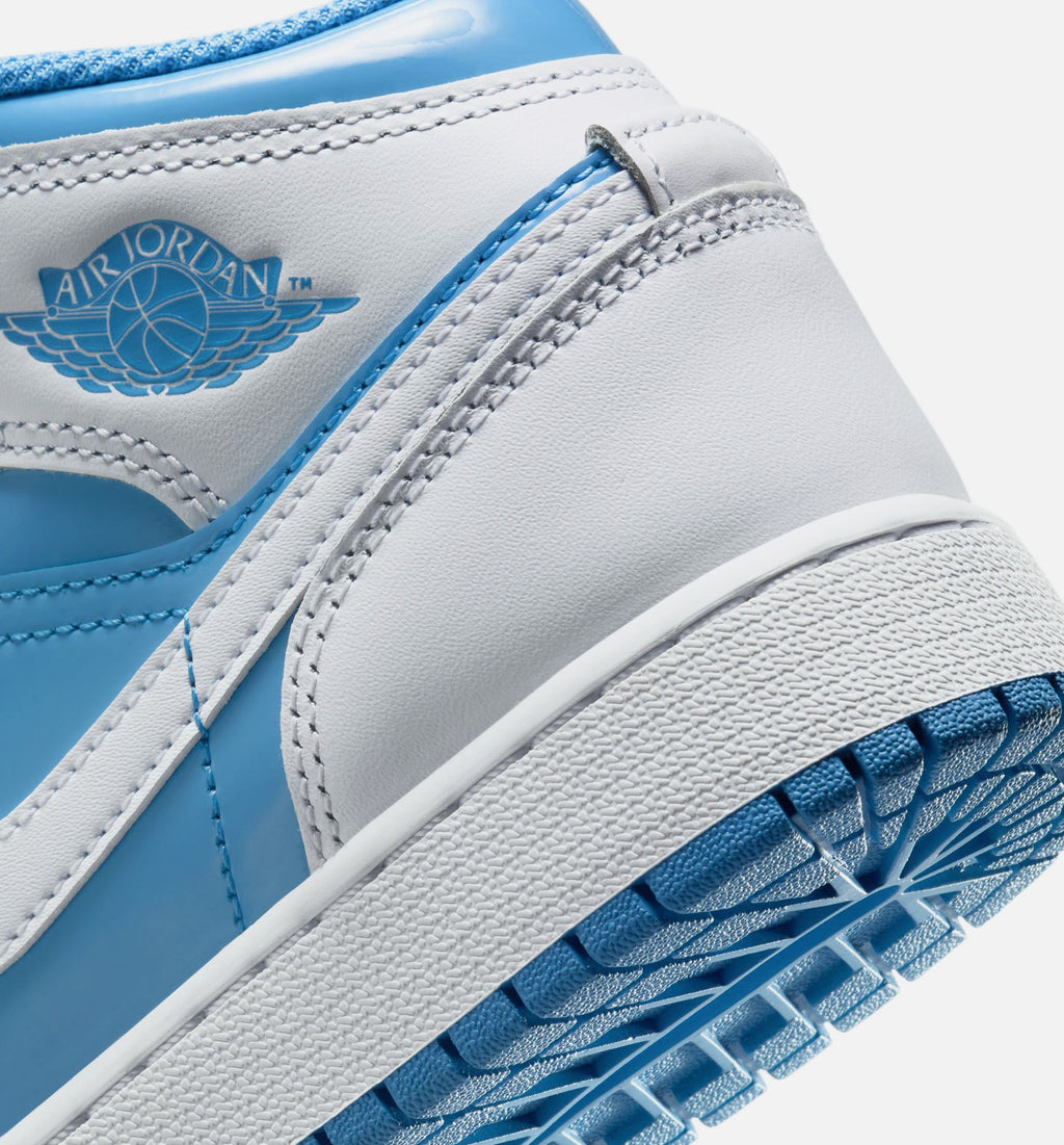 Air Jordan 1 Mid Grade School Sneakers - White/Legend Blue