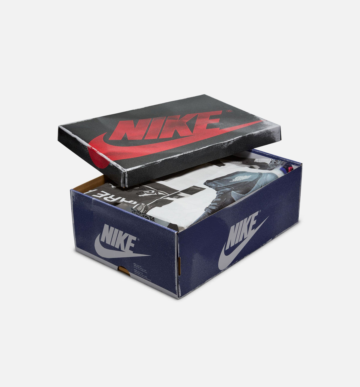 Air Jordan 1 Retro High OG Rare Air Men's Sneakers - White/Black/Neutral Grey/Deep Royal Blue