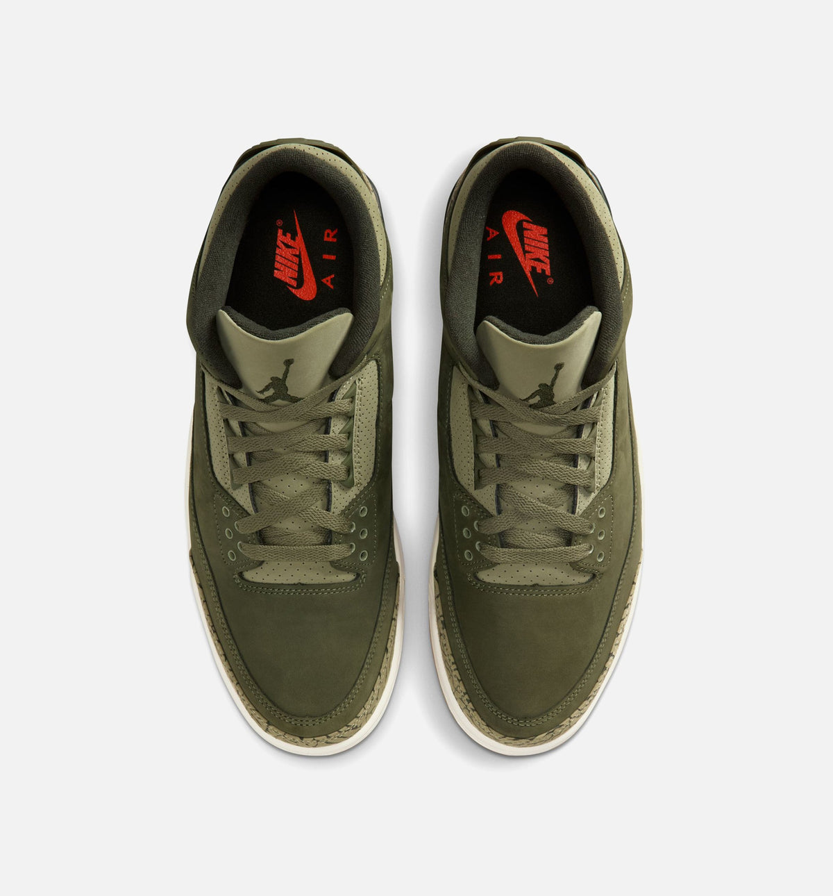 Air Jordan 3 Retro Medium Olive Men's Sneakers - Medium Olive/Sequoia/Neutral Olive/Sail/Total Crimson