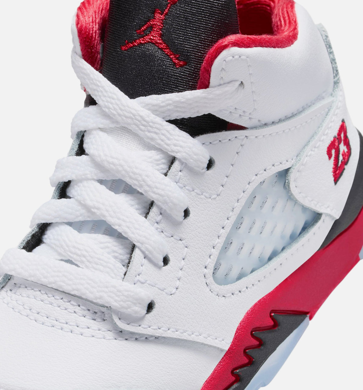 Air Jordan 5 Retro Fire Red Infant/Toddler Sneakers - Fire Red/White