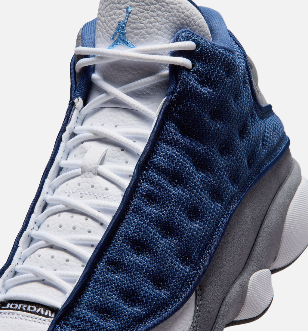 Air Jordan 13 Retro Navy and Flint Grey Men's Sneakers - Navy/University Blue/Flint Grey/White
