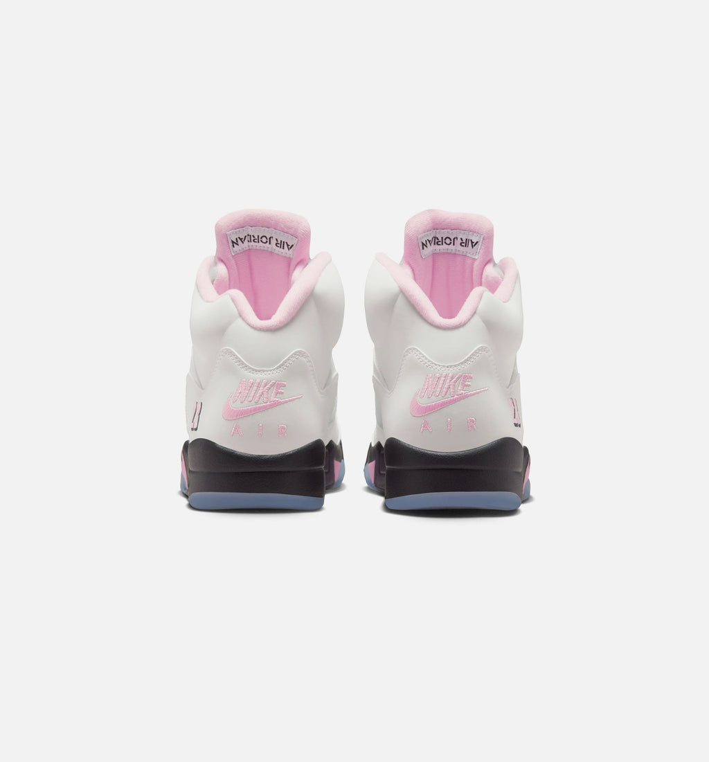 Air Jordan 5 Retro Medium Soft Pink Men's Sneakers - White/Soft Pink/Black