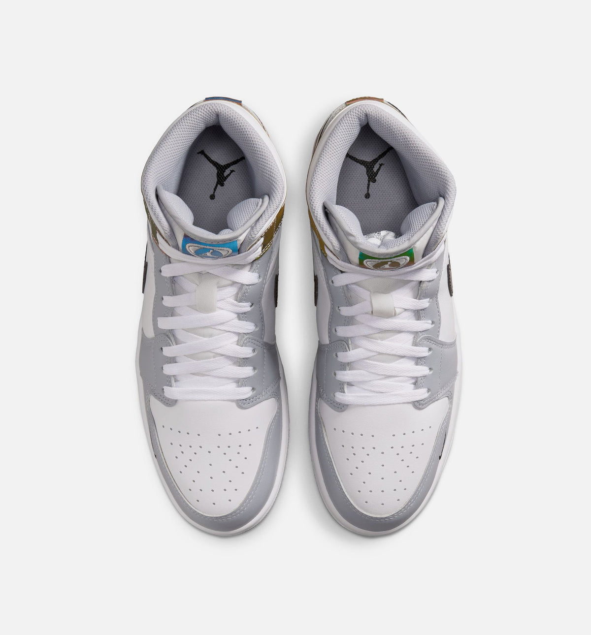 Air Jordan 1 Mid SE Men's Sneakers - Black/White/Wolf Grey