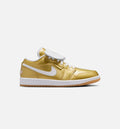 Air Jordan 1 Low Women's Sneakers - Gold/White/Gum Yellow