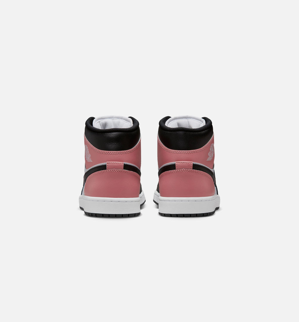 Air Jordan 1 Mid Men's Sneakers - White/Rust Pink/Black