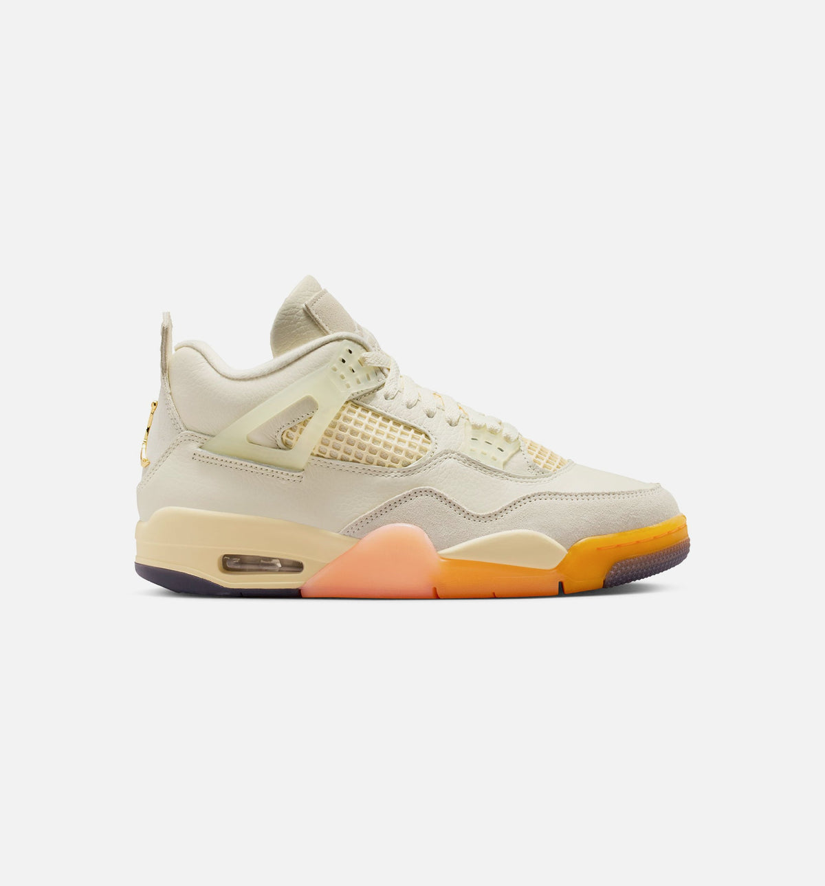 Air Jordan 4 Retro Birds of Paradise Women's Sneakers - Coconut Milk/Metallic Gold/Muslin/Bright Mango/Sundial/Black