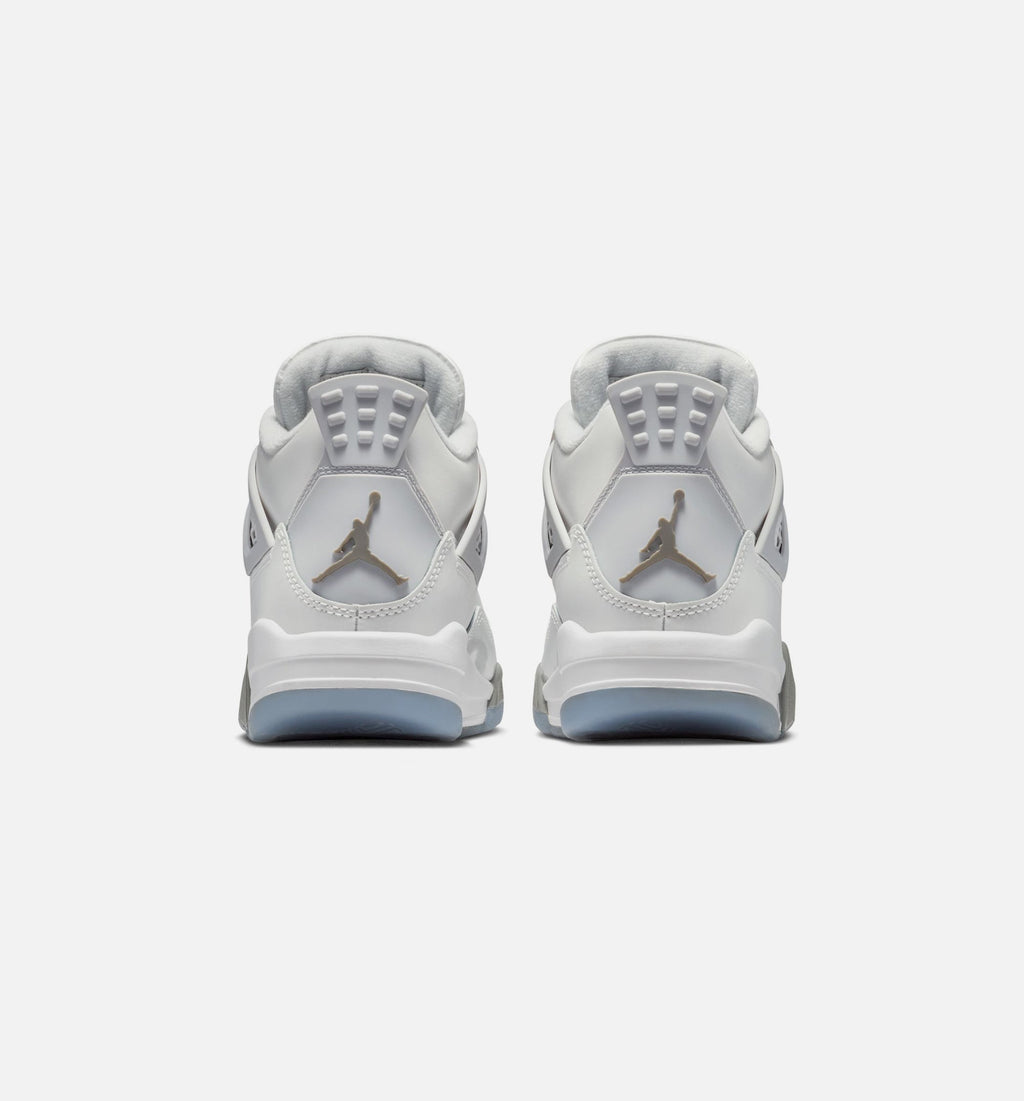 Air Jordan 4 Retro Blue Chill Grade School Sneakers - Photon Dust/Blue Chill/Flat Pewter/White/Blue Tint