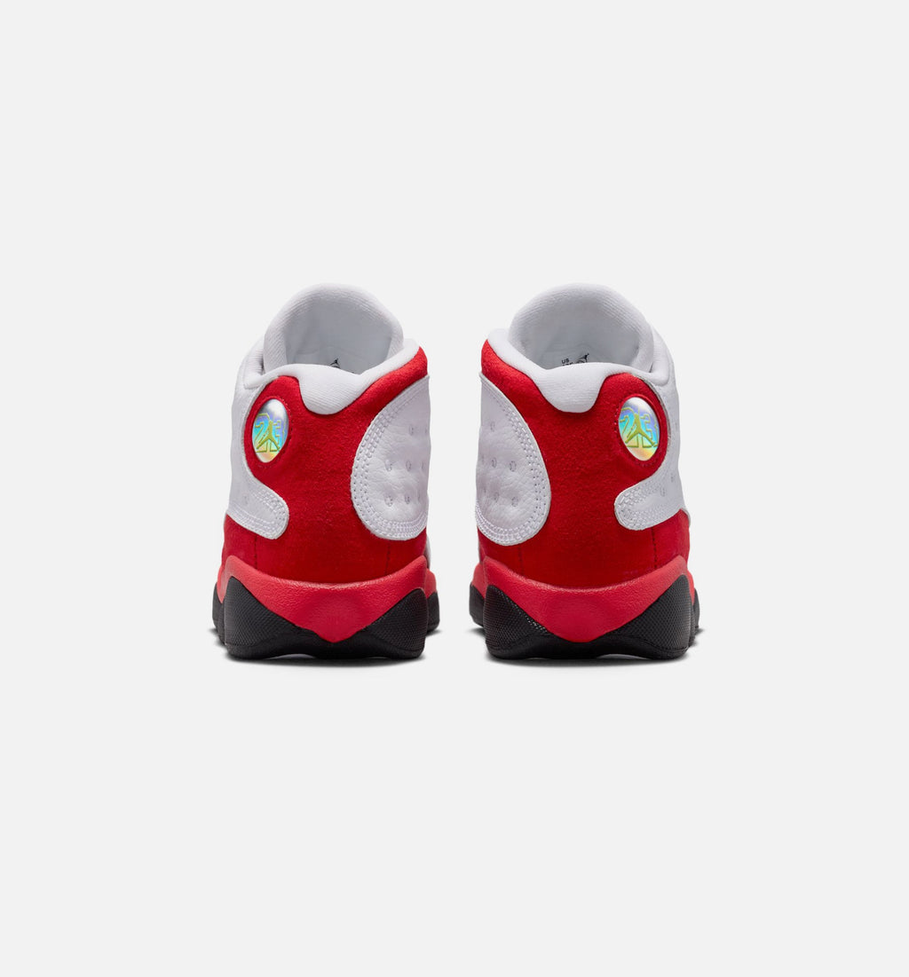 Air Jordan 13 Retro White and University Red Preschool Sneakers - White/Black/True Red