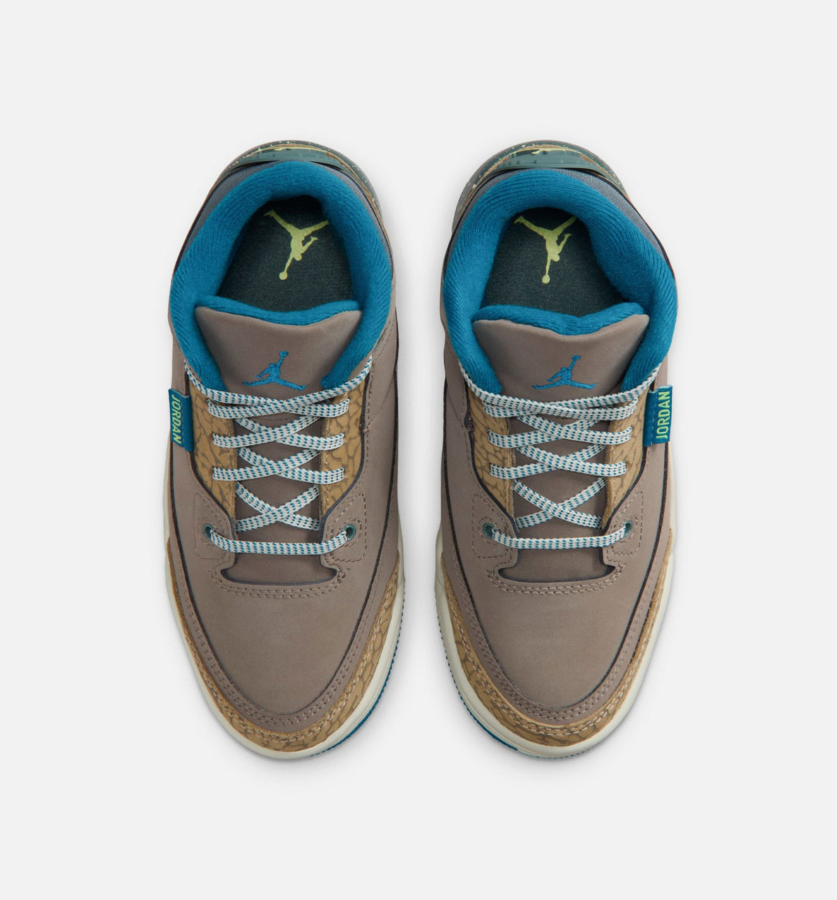 Air Jordan 3 Retro Olive Grey Preschool Sneakers - Olive Grey/Green Abyss/Khaki/Sea Glass
