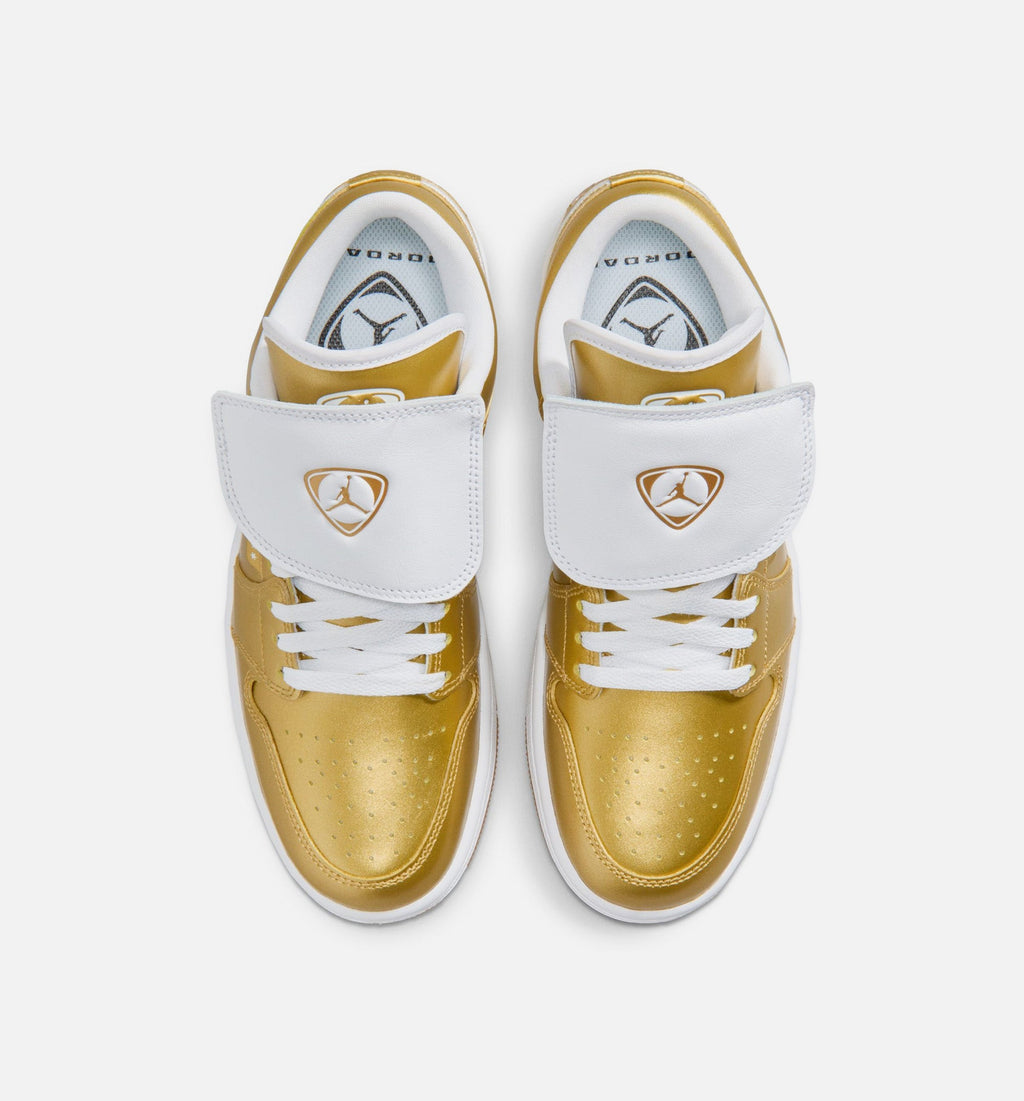 Air Jordan 1 Low Women's Sneakers - Gold/White/Gum Yellow