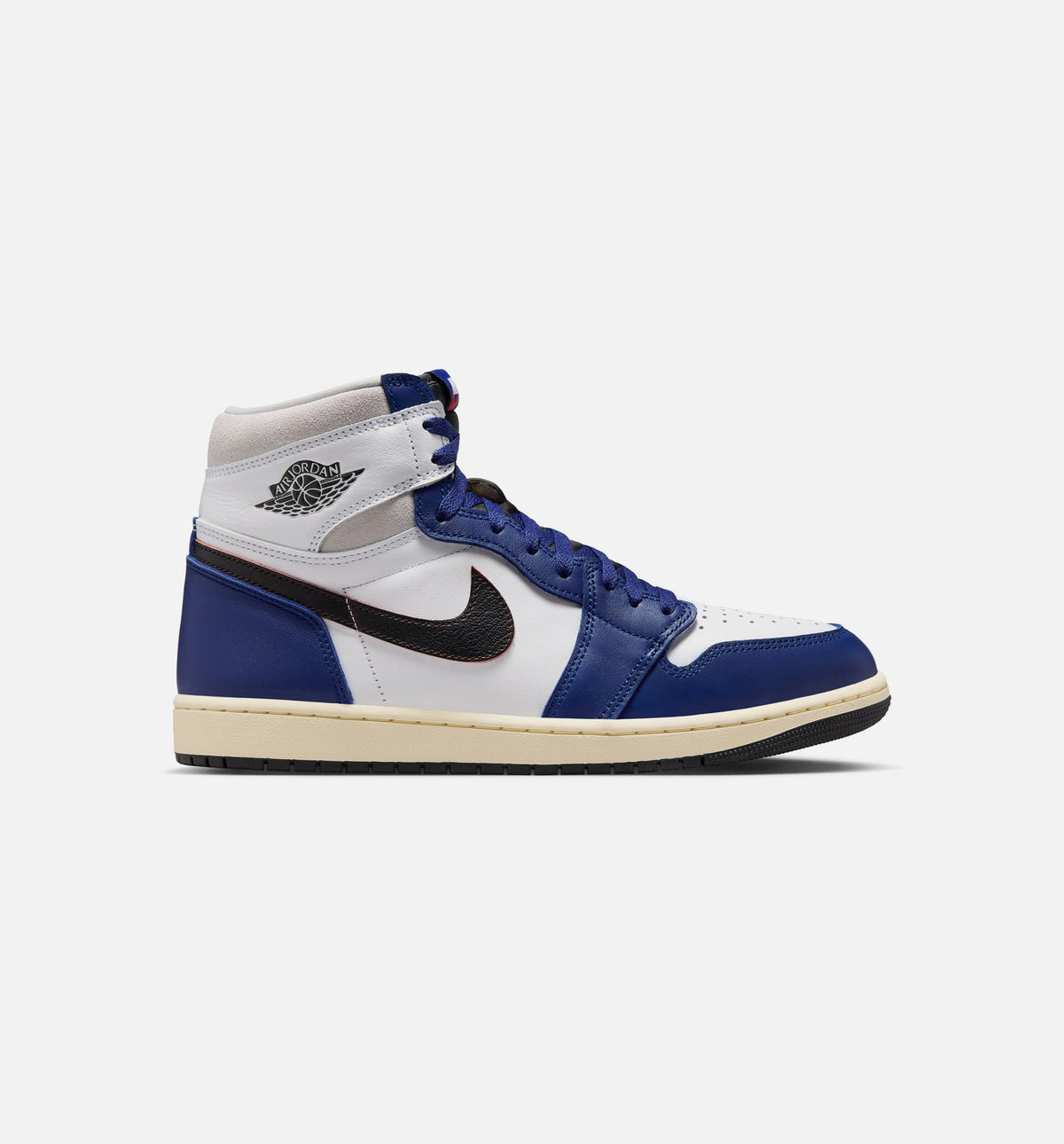 Air Jordan 1 Retro High OG Rare Air Men's Sneakers - White/Black/Neutral Grey/Deep Royal Blue